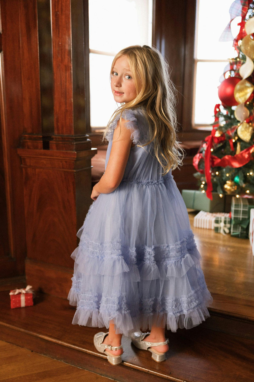 Mini Effie Dress in Misty Blue