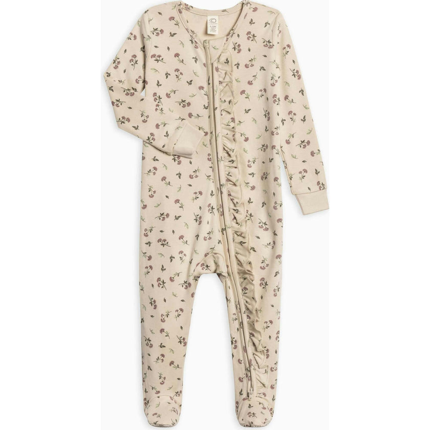 Neve Ruffle Zipper Footie