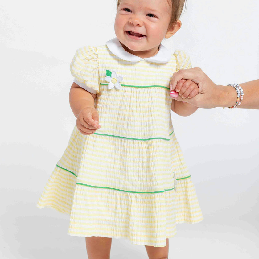 Stripe Dress With Flowers