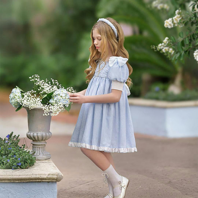 Charlotte Baby Blue Linen Dress