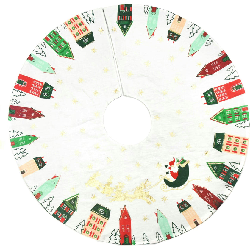 Flying Santa Tree Skirt