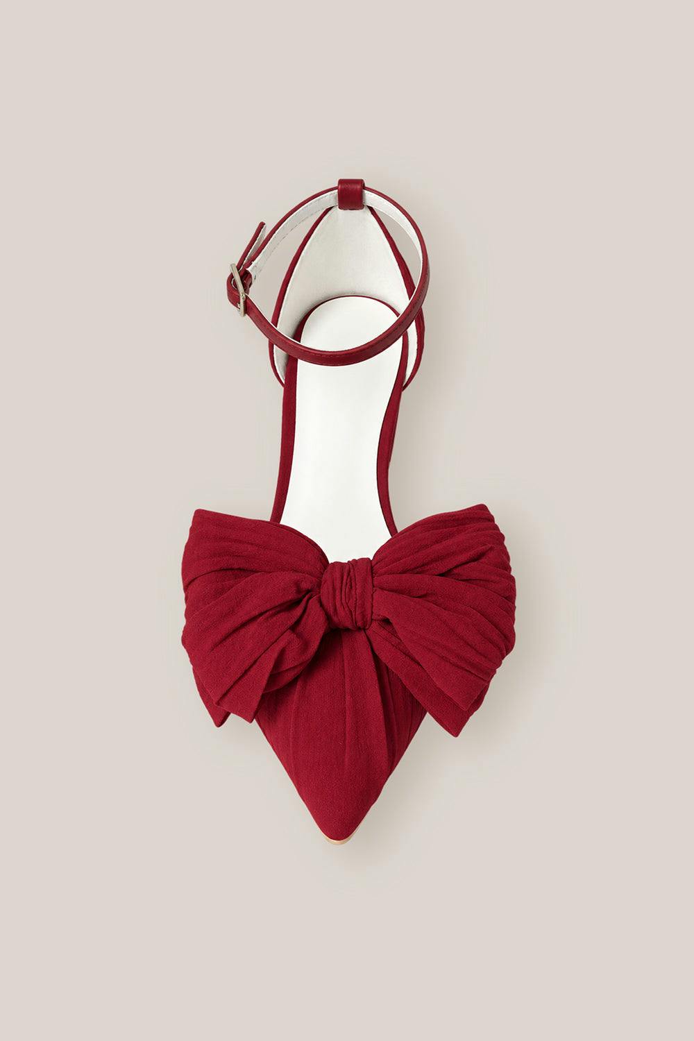 Zola Heel in Cranberry