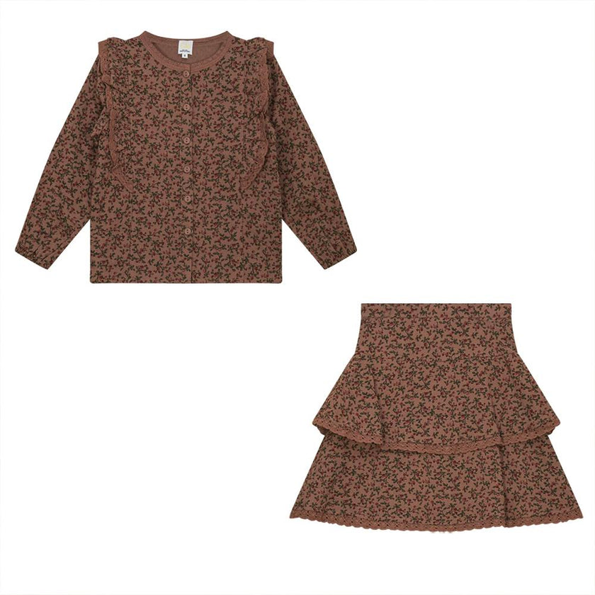 Cotton Woven Top and Skirt Sandstorm