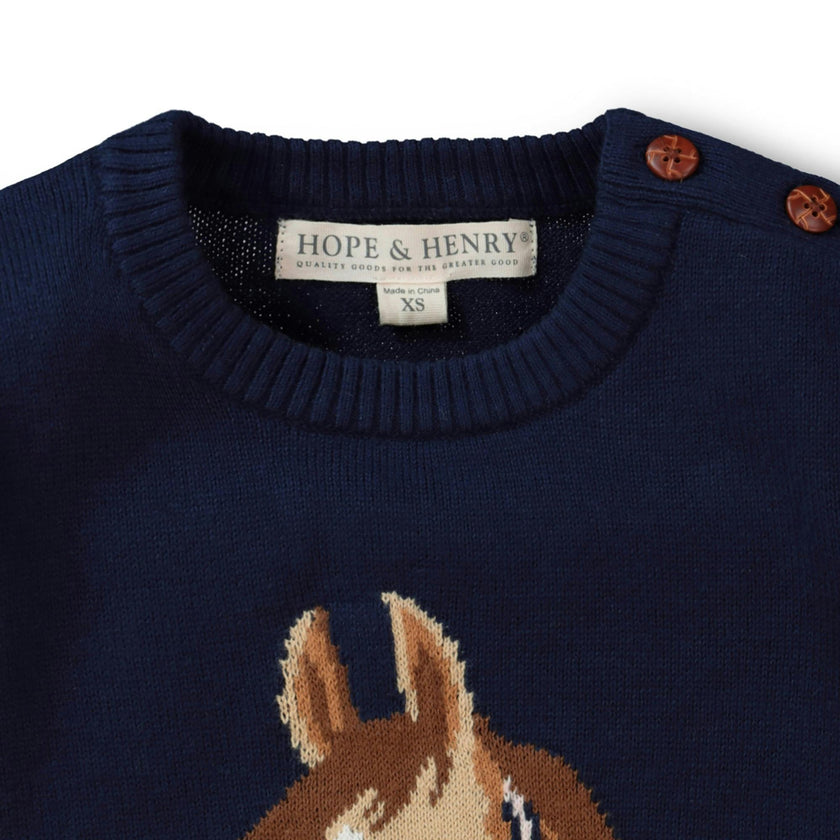 Organic Horse Intarsia Sweater