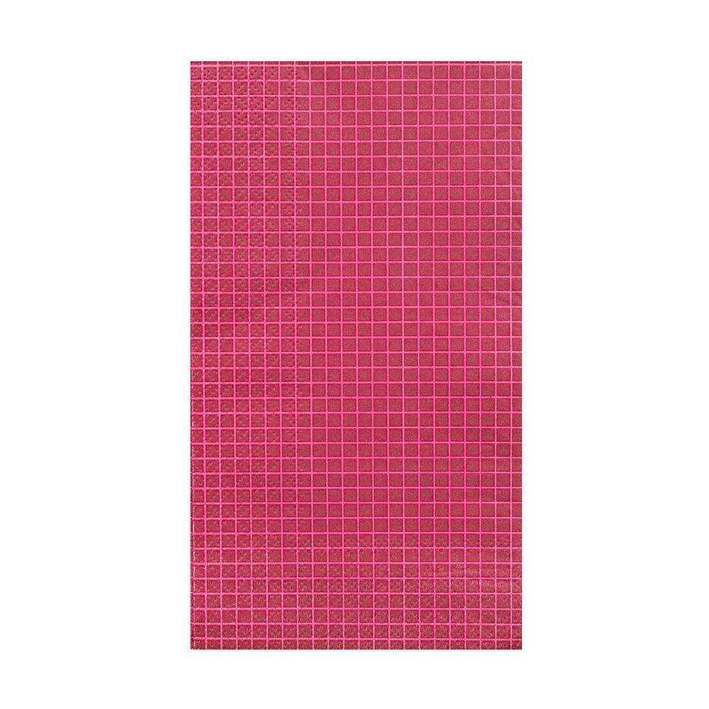 Magenta Grid Print Guest Napkins