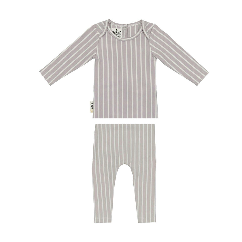 Vertical Pinstripe Loungewear Set