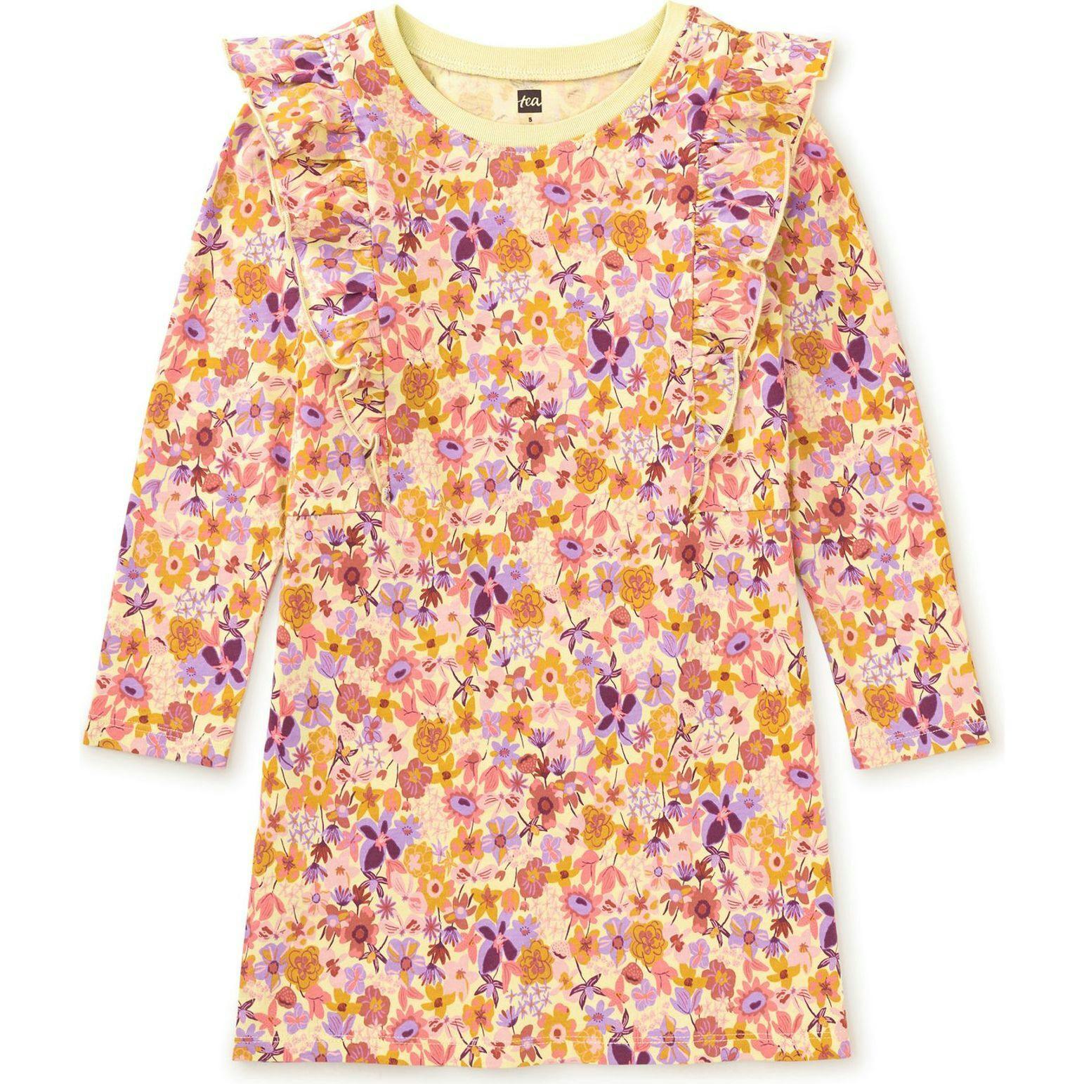 Tea Collection x Maisonette Ruffle Sleeve A-Line Dress, Multi