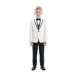 White Suit Set with Black Accents