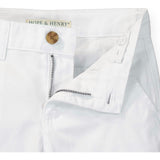 Organic Uniform Stretch Chino Short, White