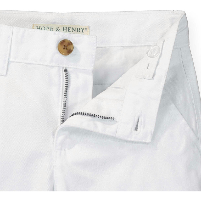 Organic Uniform Stretch Chino Short, White
