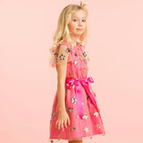 Aster Sequin Star Tulle Girls Party Dress