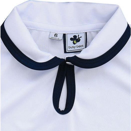 Serena Sleeveless Performance Polo, White