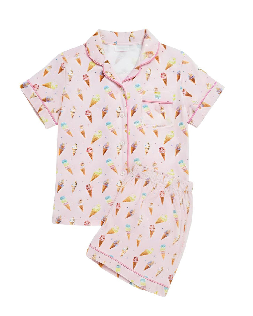 Ice Cream Jersey Short Sleeve PJ Set