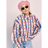 women's wool beret - pink hearts