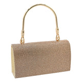 Gold Rhinestone Foldover Handbag