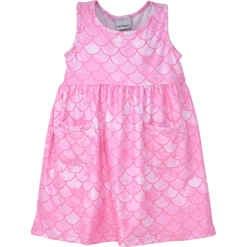 UPF 50+ Dahlia Sleeveless Tee Dress w/ Pockets