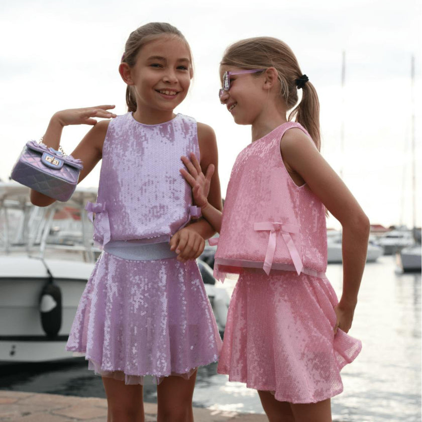 Pastel Sequin Bow Set