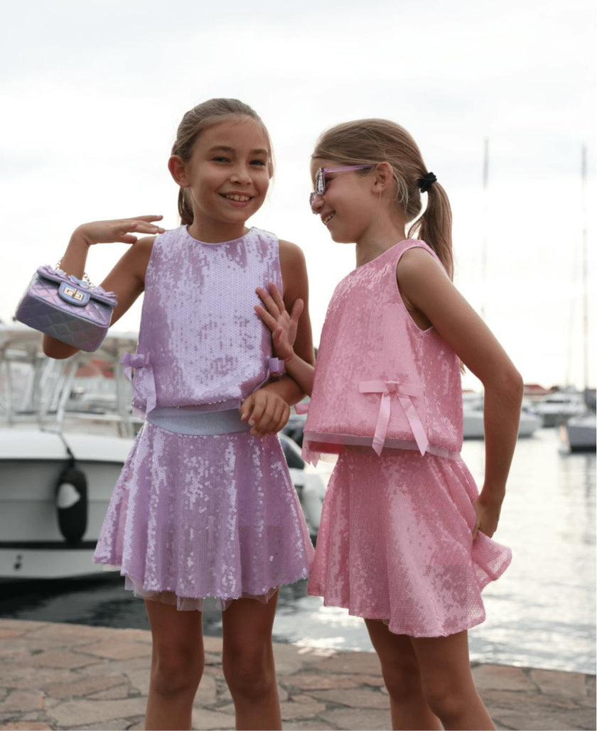 Pastel Sequin Bow Set
