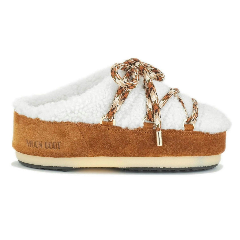 MOON BOOT MULE Shearling Boots - Whiskey