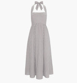 The Fleur Midi Dress - Chocolate Gingham