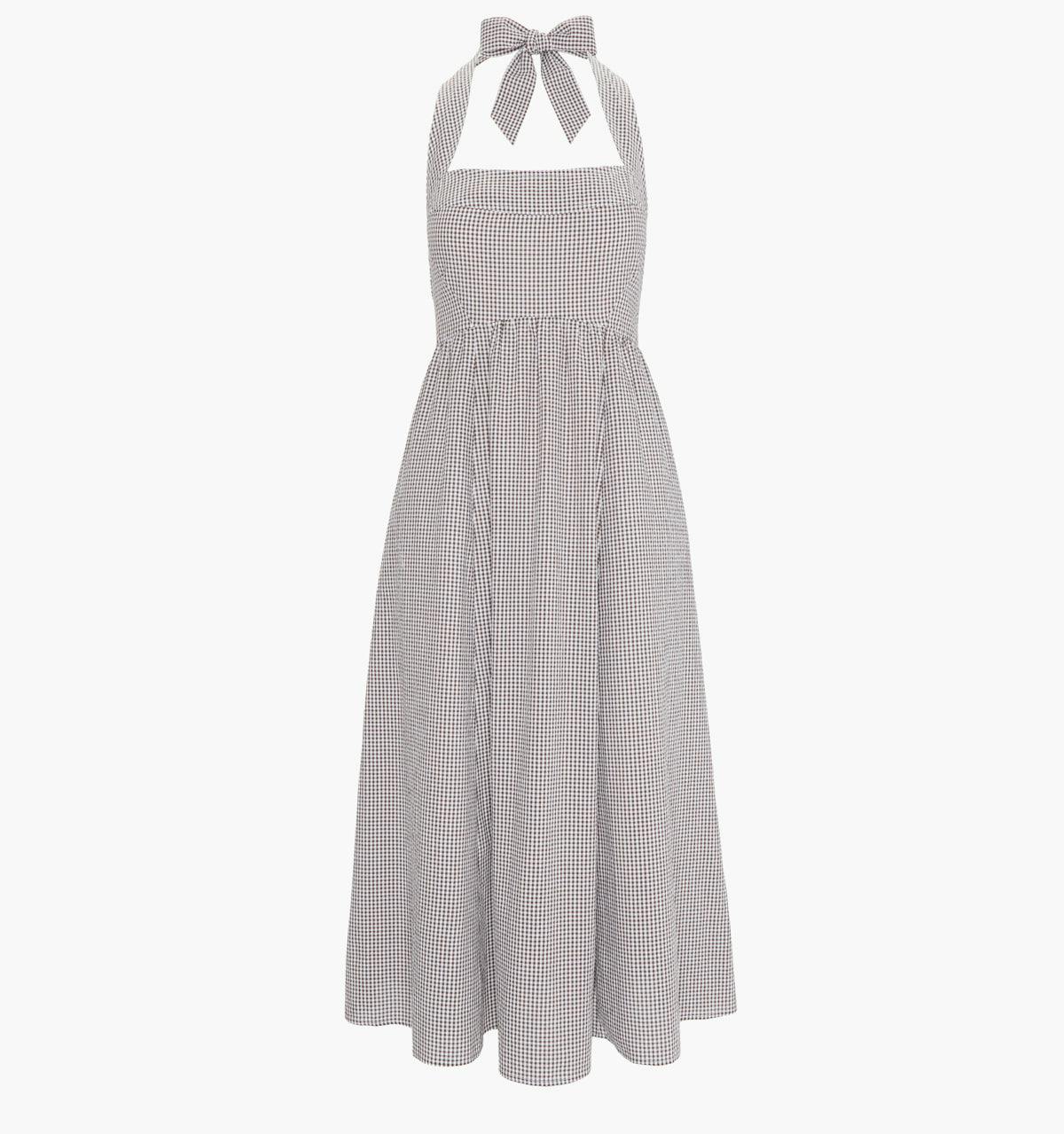 The Fleur Midi Dress - Chocolate Gingham