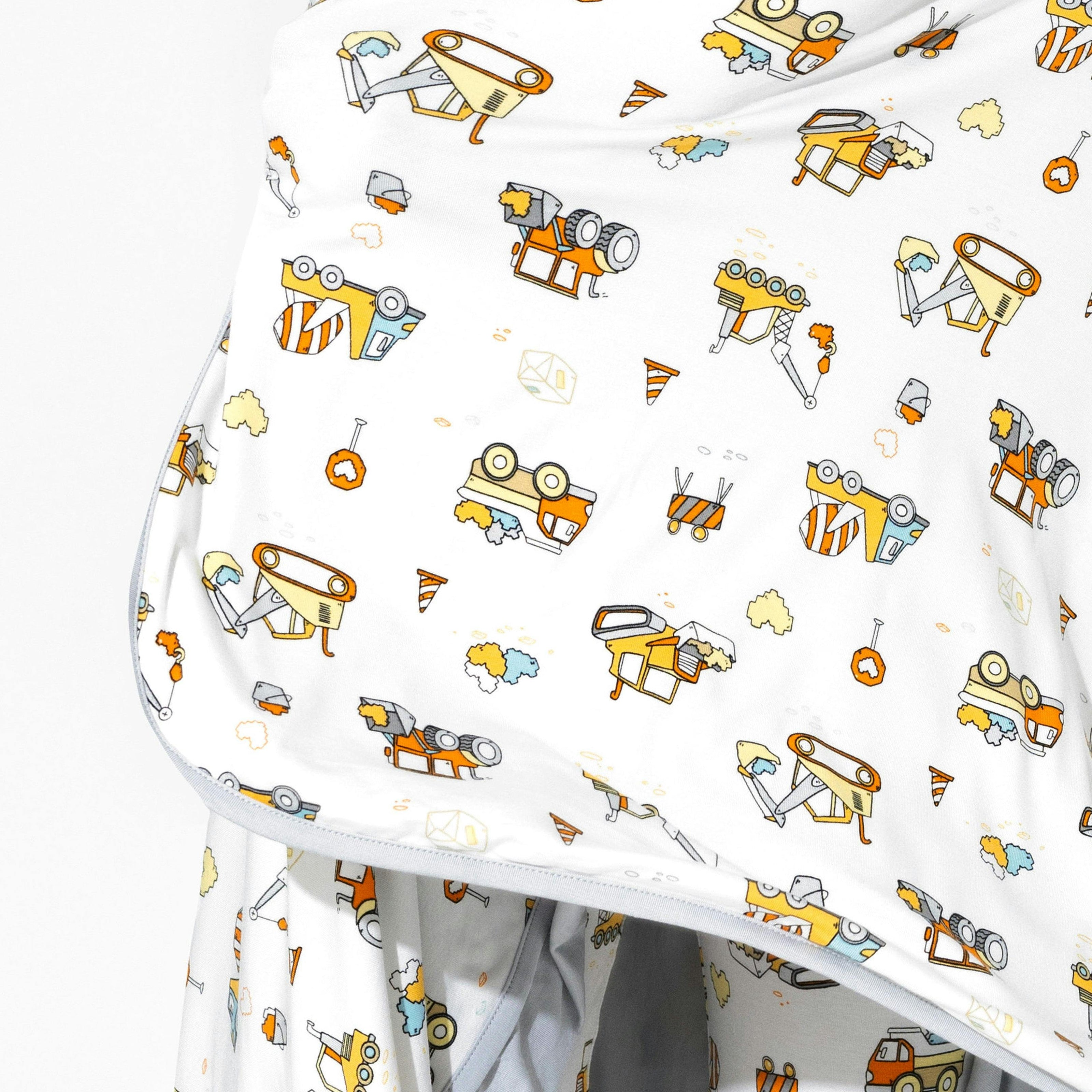 Love Trucks White Bamboo Blanket