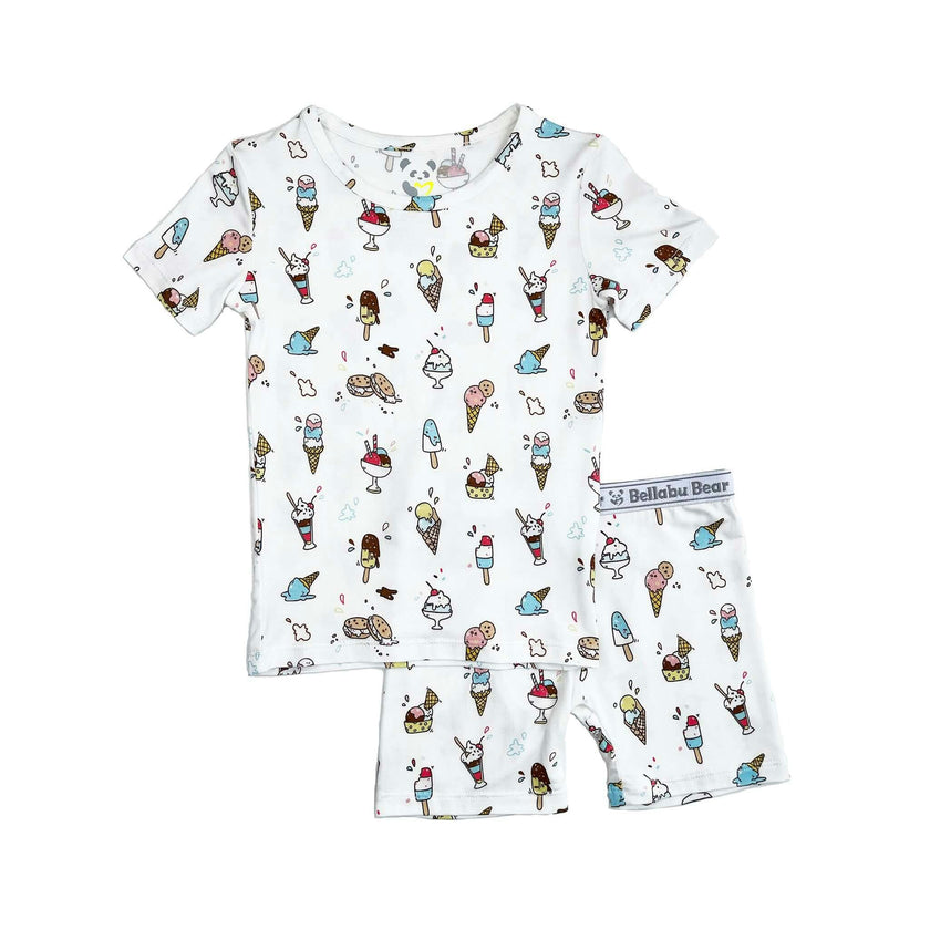 Ice Cream Bamboo Kids Pajama Short Set