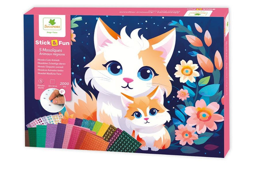 Stick'N Fun - Mosaics Cuddly Animals - 5y+
