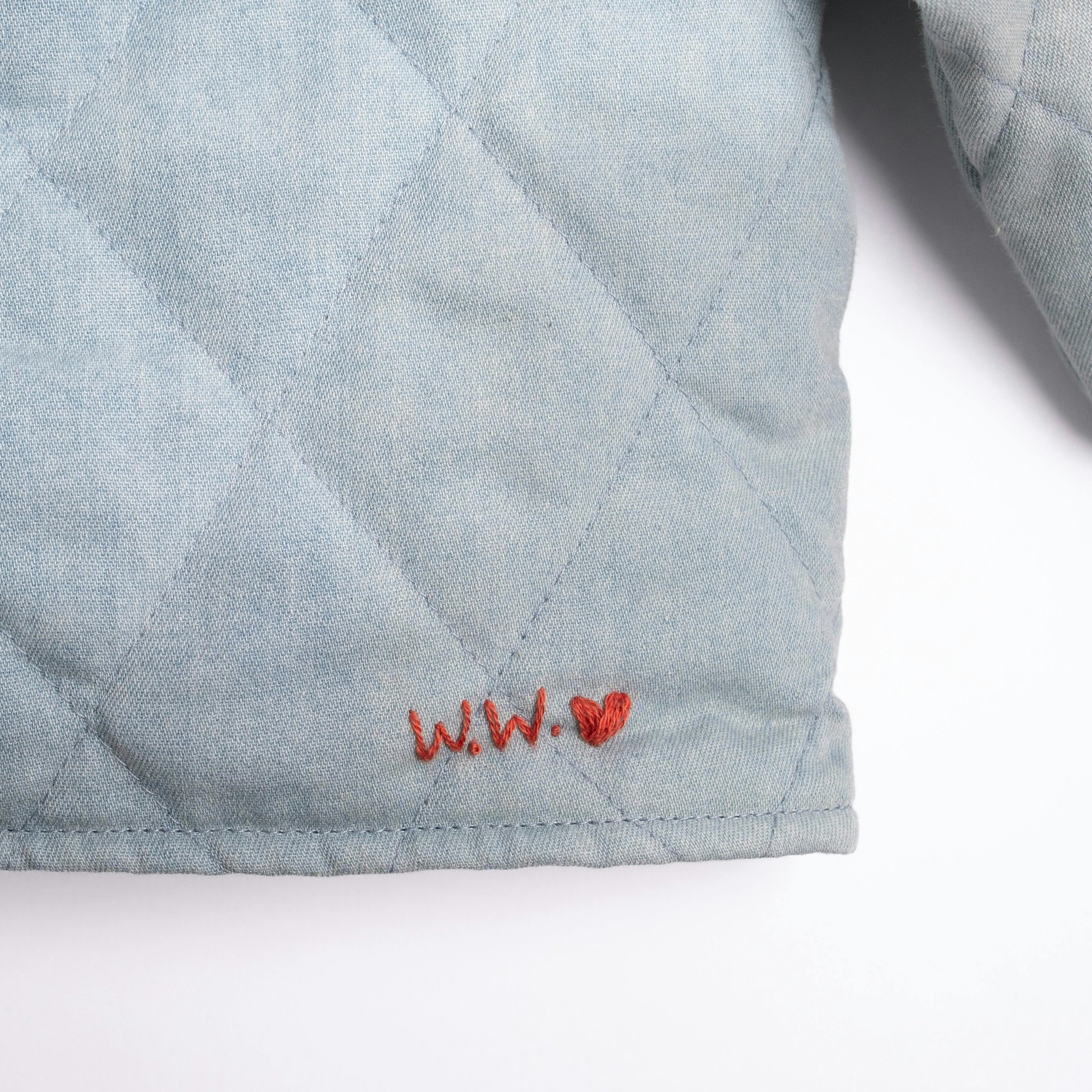 Quilted Jacket in Denim Darling