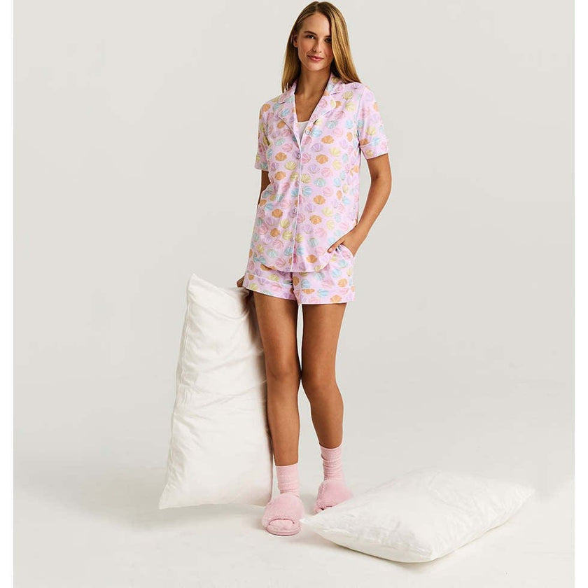 Shelly Pink Women's Luxe Pajama Short Set