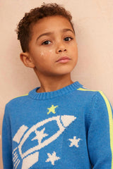 Striped Rocket Jumper | Hussar Blue