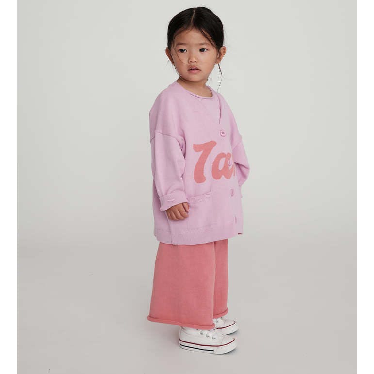 Baby Girls My Boxy Cotton Rolled Edge Wide Leg Pants