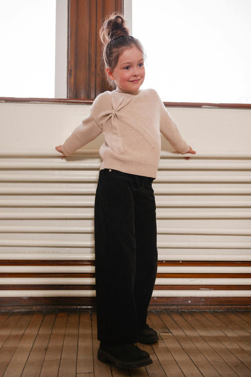 Sweater With Bow Beige