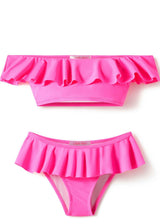 Wide Neck Ruffle Bikini