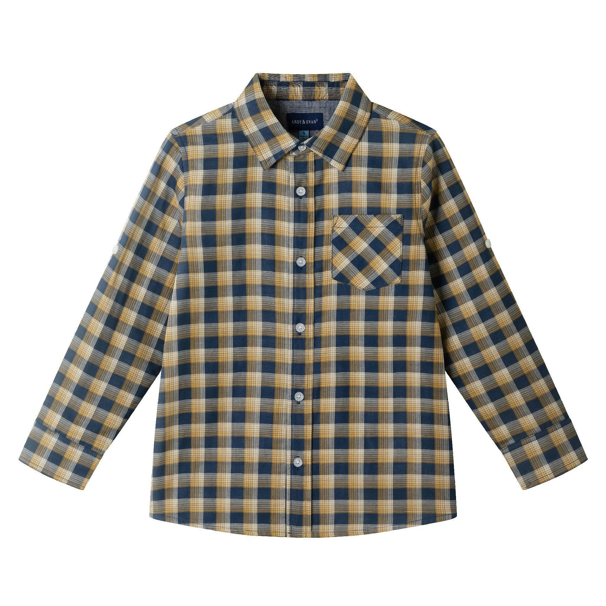 Kids Plaid Double-Facing Buttondown
