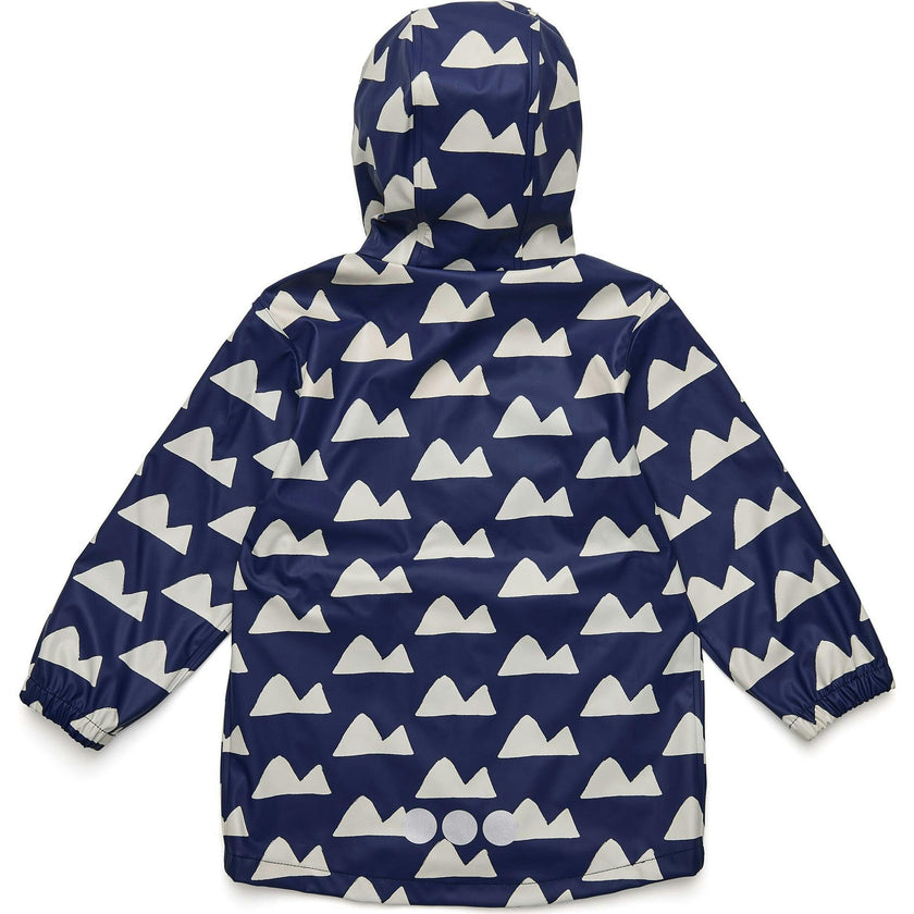 Navy Peak to Peak Recyclced Waterproof Raincoat