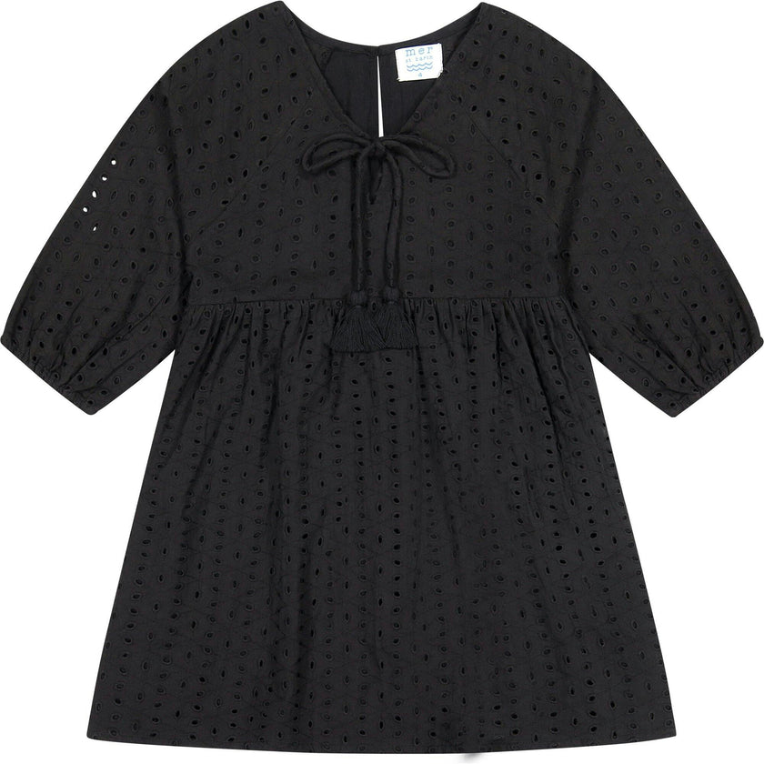 Sara Popover Dress, Black