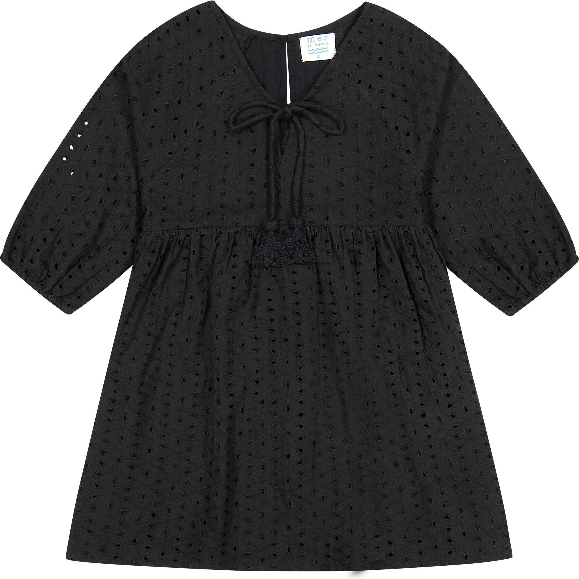 Sara Popover Dress, Black