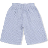 Micro Gingham Blue Blizzard - Peplum Tank with Wide Leg Pant