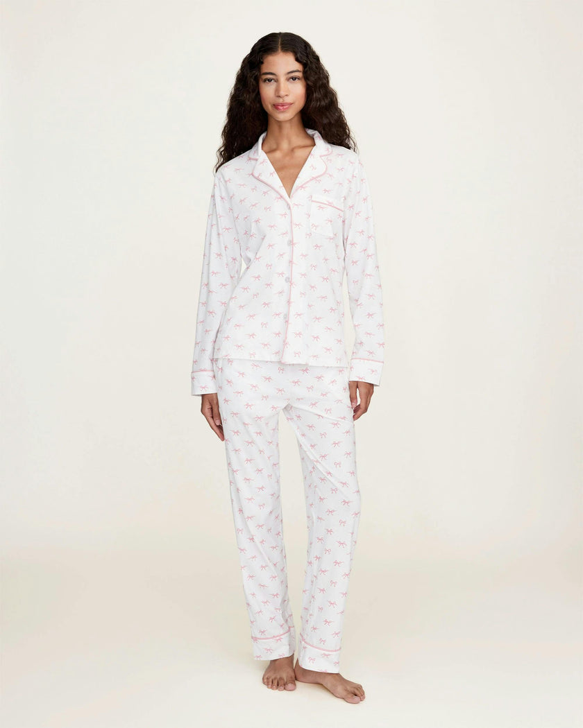 Women's Pima Pajama Set in Blushing Bows