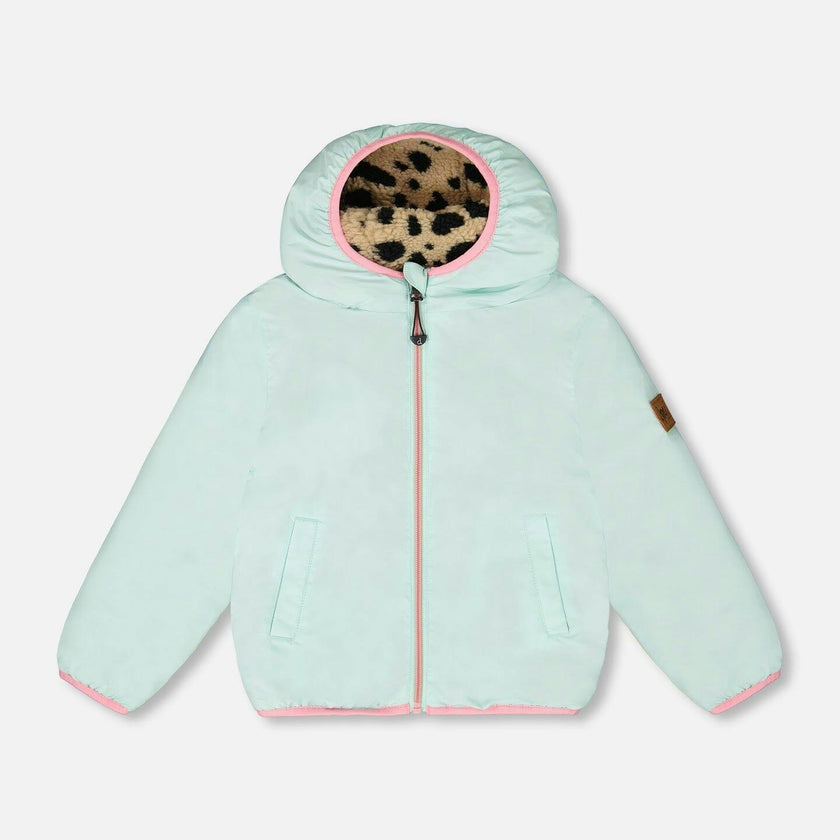 Reversible Mid-Season Sherpa Jacket Leopard