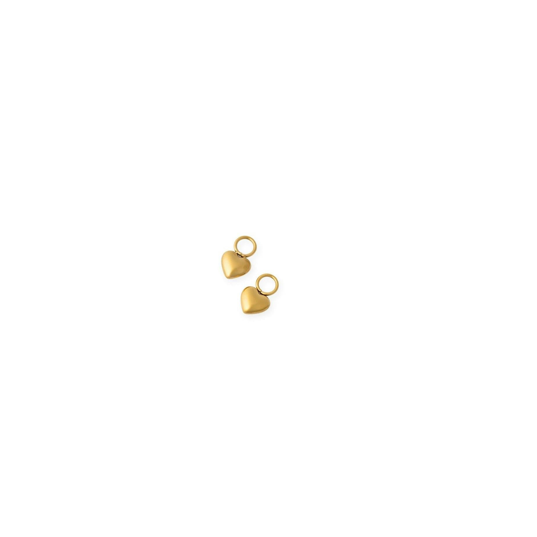 Bow Stud + Bubble Heart Charm Set