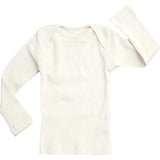 Rib Lap Shoulder Tee Long Sleeve Sand