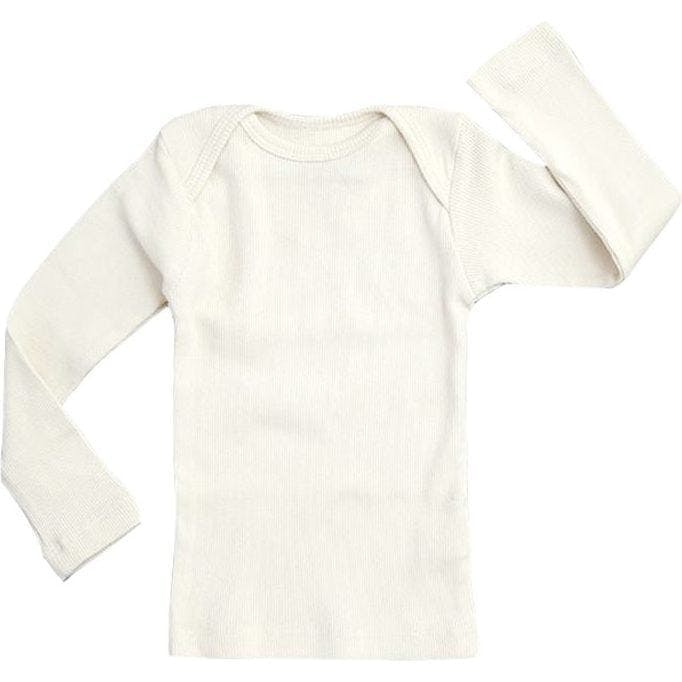 Rib Lap Shoulder Tee Long Sleeve Sand