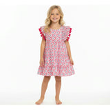 Sophie Girls Tassel Dress Jaipur Bloom, Pink