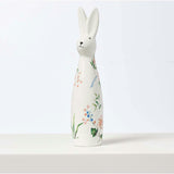 Ivory & Pink Ceramic Bunny Rabbit Figurine Easter Tabletop Home Decor