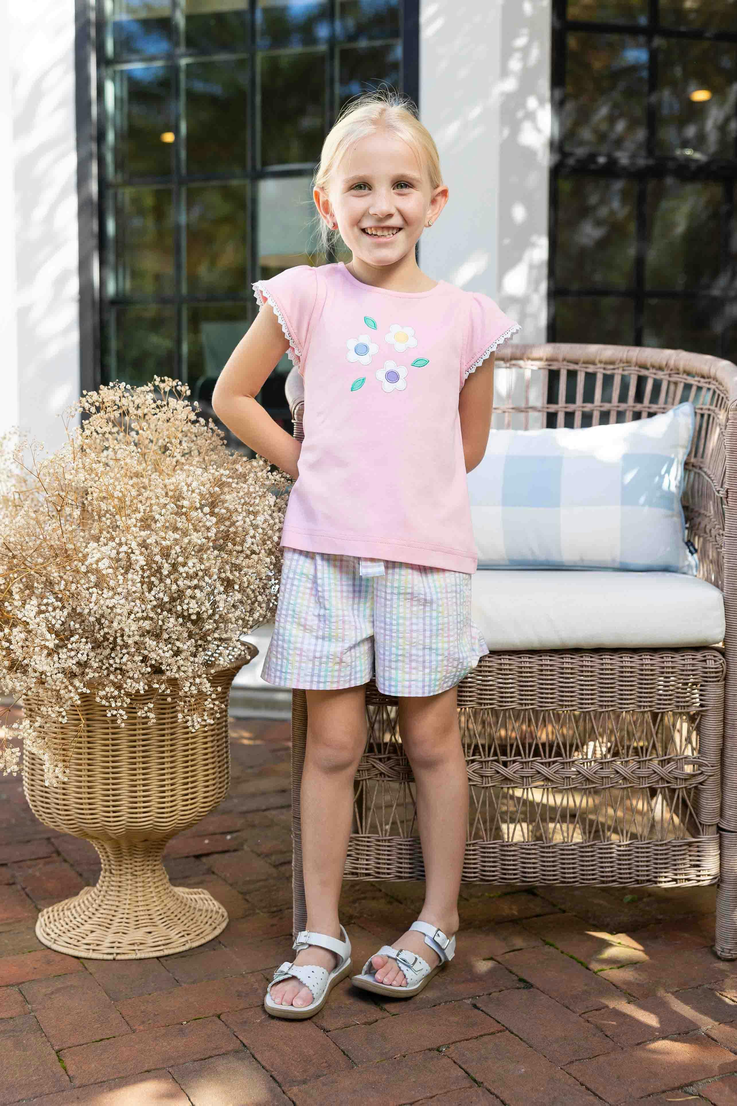 Knit Top With Flowers