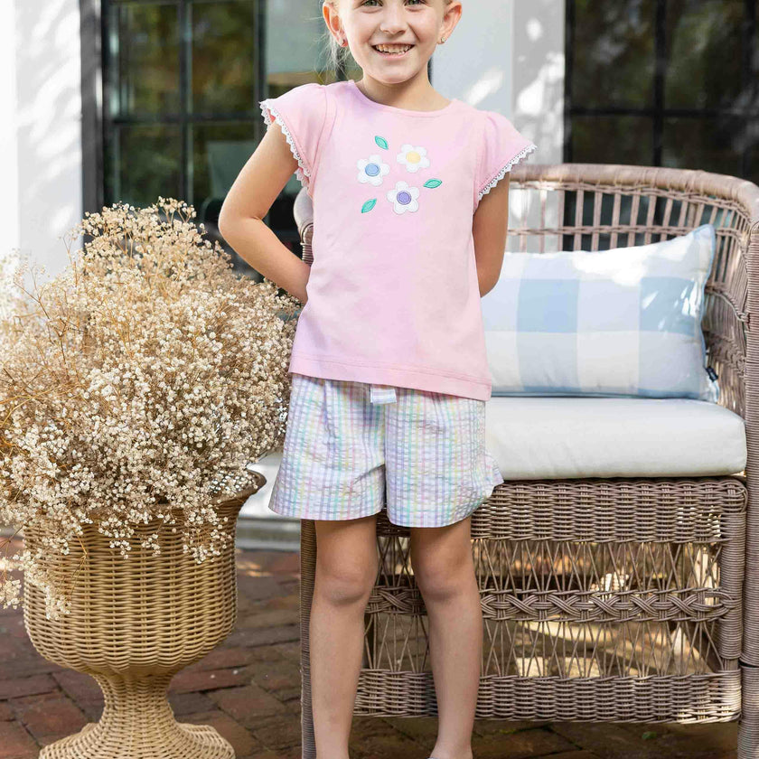 Knit Top With Flowers