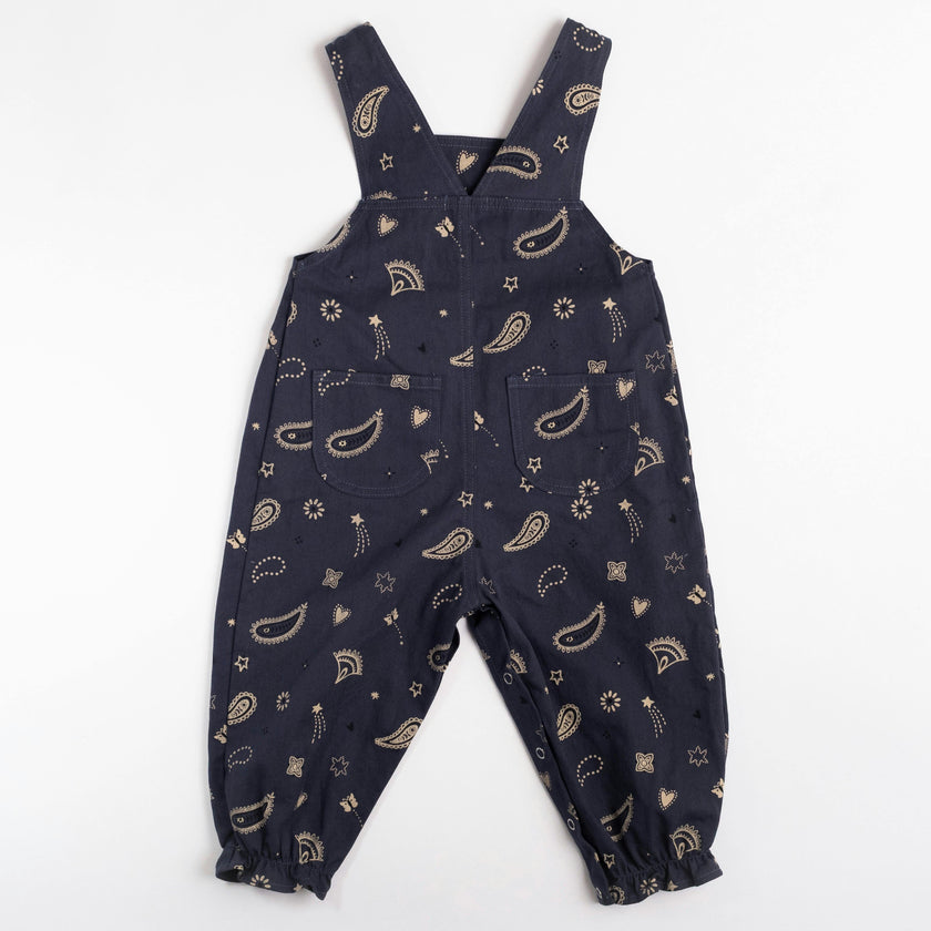 Overall Romper in Midnight Bandana