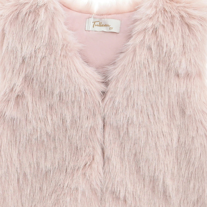 Rose Faux Fur Chic Vest